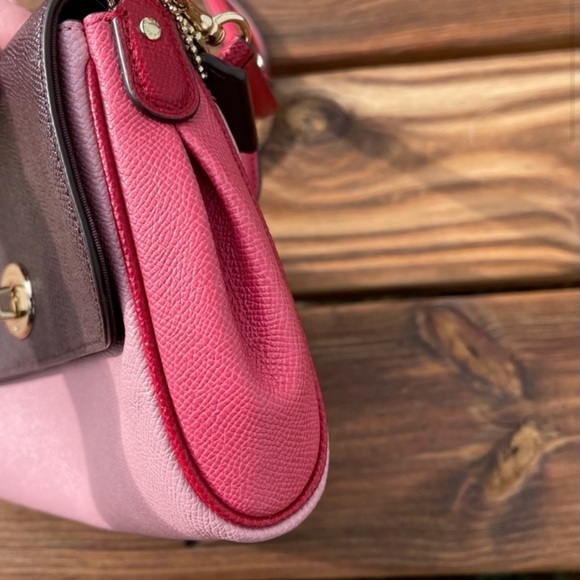 Coach Pink and Brown Crossbody Bag - Picture 4 of 7